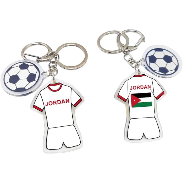 Yanonmyfd2026 World Cup Soccer Keychain - World Cup Pride Accessory, Football Fan Gift & Souvenir (2PCS),Jordan