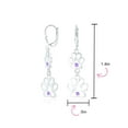 thumbnail image 4 of Bling Jewelry Womens BFF Animal Lover Paw Print Dangle Chandelier Earrings Silver, 4 of 6