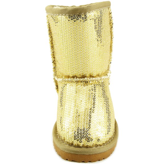 The Doll Maker Metallic Gold Sequins Snow boot - TD1641707-1