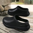 thumbnail image 3 of Men's Womens Water-proof Slip Mule Clogs Lightweight Non Slip Garden Work Shoes Comfortable Platform SlidesSandals Black Size 9.5, 3 of 5