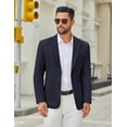 thumbnail image 3 of COOFANDY Men's Casual Blazer Jacket Slim Fit Two Button Suit Jackets Lightweight Knit Sport Coat, 3 of 6