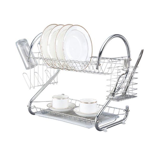 Dish Drying Rack,2 Tier Dish Drying Large Dish Drainers Tier Dish Drying Rack Compact and Lightweight