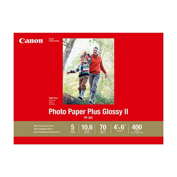 Canon pp 301 photo paper plus glossy ii 4 x 6 400 sheets walmart