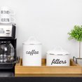 thumbnail image 4 of AuldHome Design Basket Coffee Filter Holder, White Enamel Filter Storage Container in Rustic Farmhouse Distressed Enamelware Design, 4 of 10