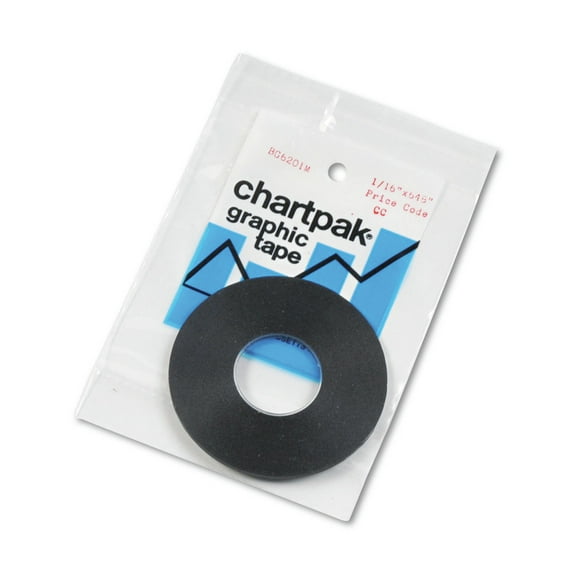 Chartpak, CHABG6201M, Permanent Self-adhsve Graphic Tape, 1 / Roll, Black
