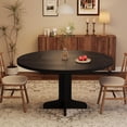 thumbnail image 2 of Bingirl Round Dining Table for 4 47 in Rustic Kitchen Table with Wooden Base for Kitchen Sturdy Metal Frame Multifunctional Design for Dining Room Living Room, 2 of 7