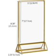 thumbnail image 3 of Acrylic Sign Holders x in Gold Picture Frame Table Number Wedding Holder Vertical Photo Stand Double Sided Menu Recipe Restaurant Reserved Display Centerpieces Bulk Frames, 3 of 7