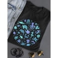 thumbnail image 3 of Sea Animals Octopus Fish Shell T-Shirt Women -Image by Shutterstock, Female Medium, 3 of 4