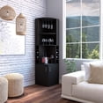 thumbnail image 2 of Kava Being Corner Bar Cabinet, Glass Rack, Double Door Cabinet, Eight Built-in Wine Rack, 2 of 7