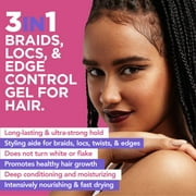 Esha Slick N Slay Braiding Gel – 2-in-1 Ultra Extreme Hold Gel for Locs, Twists & Edges – Hydrating, Conditioning & Shining – Apple, 17 Fl Oz