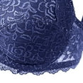 thumbnail image 3 of Penkiiy Women Bras Woman's Embroidered Glossy Comfortable Breathable Bra Underwear No Rims Dark Blue Bras, 3 of 4