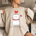 thumbnail image 4 of Cats Steal My Heart Valentine's Day Sweatshirt, 4 of 10
