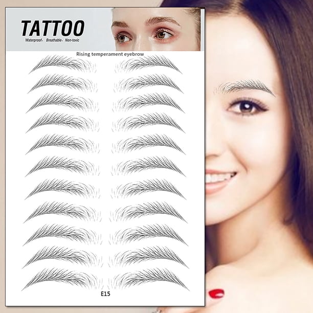 Salud y belleza, Herramientas de belleza, Tatuajes temporales, Pegatinas para tatuajes, Pegatina 3D para cejas, Pegatina para cejas, Pegatinas para cejas