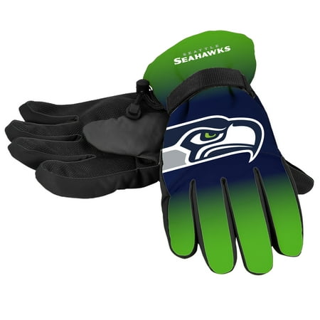 Forever Collectibles - NFL Gradient Big Logo Insulated Gloves-Small/Medium, Seattle