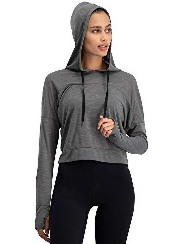 Long Sleeve Crop Top Hoodie 