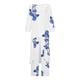 thumbnail image 5 of ICHUANYI Clearance Women's Summer Casual Printing Irregular Printing 9/4 Sleeve Round Neck Top+Wide Leg Pants Casual Two Piece Set Short Sleeve V-Neck Top/Shirt Set(Light Blue, M) ICHUANYI WER2023081507705, 5 of 8