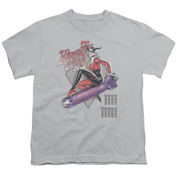 DC Comics Men's  Harleys The Bomb T-shirt Silver