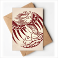 thumbnail image 1 of Chinese Phoenix Animal Portrait Greeting Cards You are Invited Invitations, 1 of 3