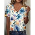 thumbnail image 2 of Blusa HOTYD para mujer con estampado floral bohemio y cuello en V y hombros descubiertos, 2 of 2