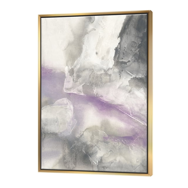 Aquarelle Minimal Purple Tones I - Tableau encadré de ferme moderne