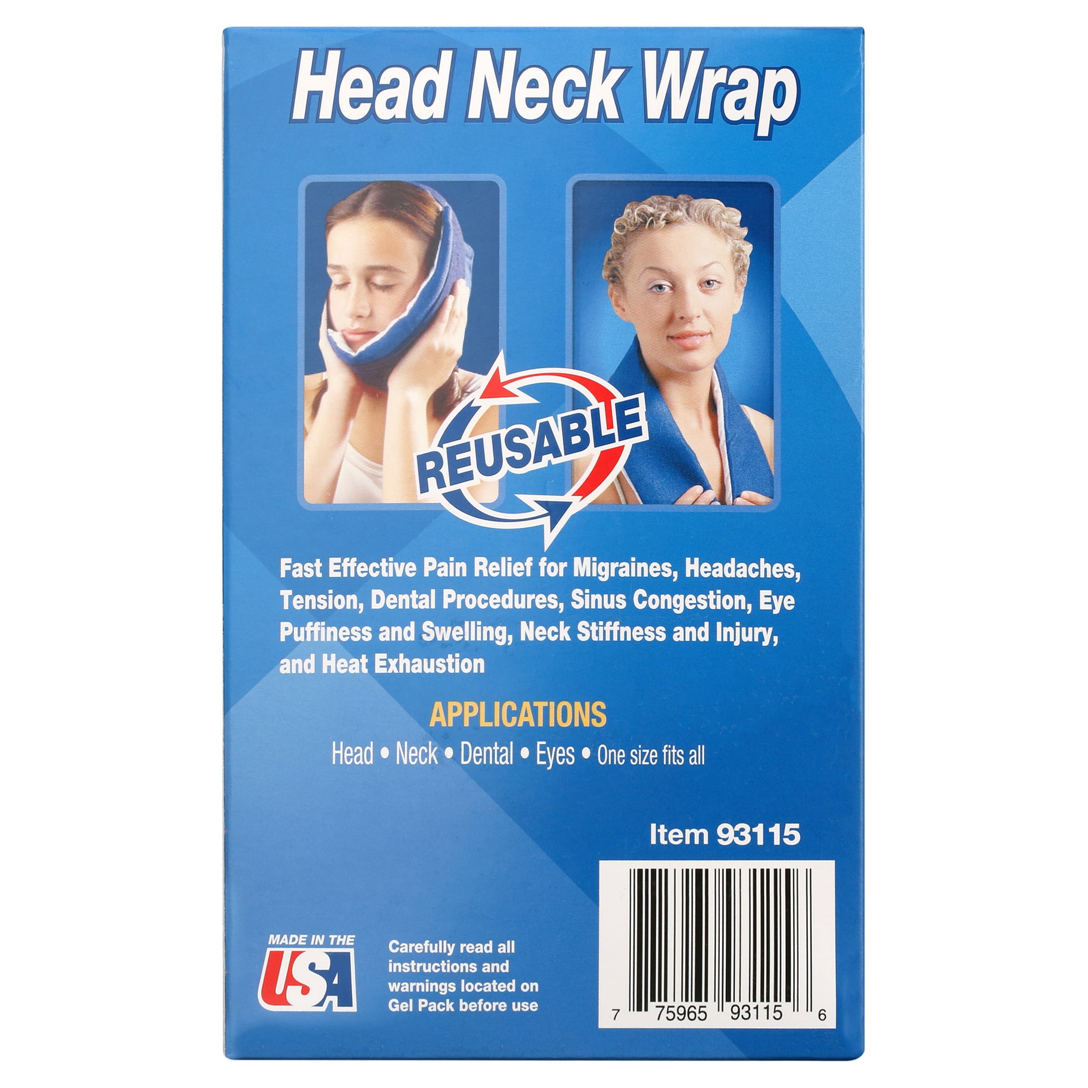 (2 pack) Medi-Temp Head-Neck Hot & Cold Reusable Compress Pad