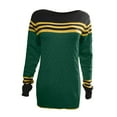 thumbnail image 4 of cyber and Monday Deals Clearance BUIgtTklOP Sweater for Women Clearance Women's Striped Color-matching Pullover Sweater, 4 of 5