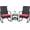 Red, variant on SENYUM Upgrade Patio Furniture Set Outdoor Wicker Rocking Chairs with Glass Coffee Table for Garden Backyard Porch Poolside