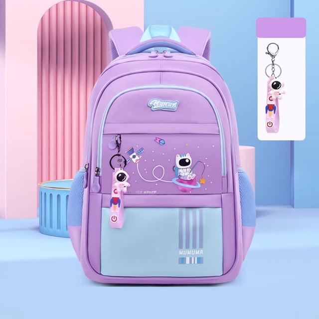 Sac à Dos Léger pour Enfants - Sac d'École avec Plusieurs Compartiments, Design Mignon de Dessin Animé, Idéal pour Garçons et Filles