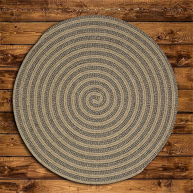 Colonial Mills Tapis OL83R108X108 9 x 9 Pi. Tapis Tressé Rond Naturel Noir Naturel