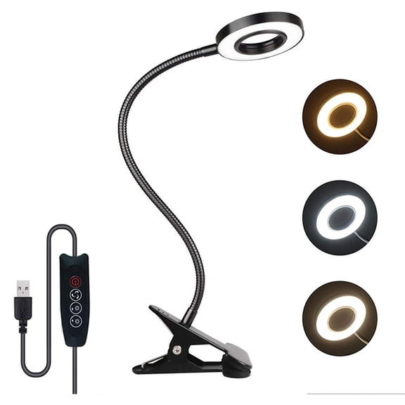 Clip table lamp 3 colors and 10 brightness levels
