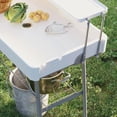 thumbnail image 4 of  Portable Folding Camping Ice Cooler Table with Sink & Shelf, Multifunctional Outdoor Dining Table, 4 of 7