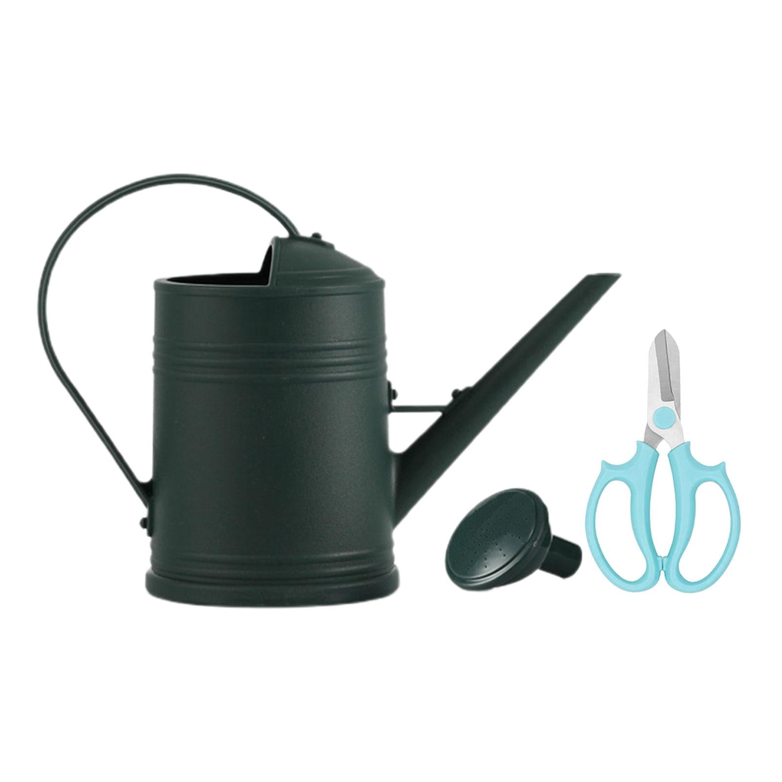 koolsoo 2L Garden Watering Can Watering Pot Removable Nozzle Watering Bottle Sturdy Gardening Tool for Watering Plants Garden Flowers dark green