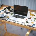 thumbnail image 3 of Long Mouse Pads for Desk,White Desert Elements Dinosaurs Pattern Desk Mats on Top Of Desks, Desk Mouse Pad Extra Large with 3mm Non-Slip Base and Stitched Edge for Gaming,Office,Work,Home 35.4"x15.7", 3 of 6
