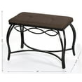 thumbnail image 6 of Mango Steam Mocha Brown Shoe Bench - Vanity Seat for Makeup Room, Dressing Stool, Entryway Bench, 6 of 12