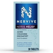 Nervive Nerve Relief, for Nerve Aches, Weakness, & Discomfort in Fingers, Hands, Toes, & Feet, 30 Ct