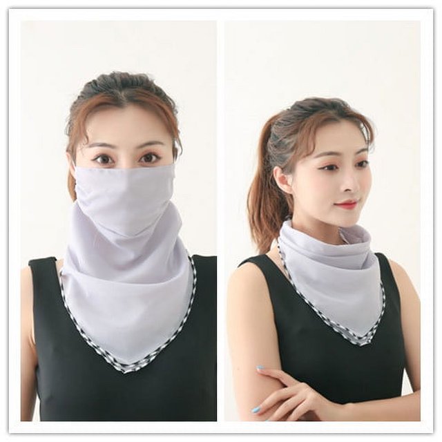 Máscara de montar al aire libre de verano con estampado de moda para mujer, bufanda de protección solar de cuello grande, bufanda para conducir, sombrilla