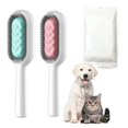 thumbnail image 5 of Long Bristles Pink Pet Brush Grooming Comb Soft Bristles Pet Grooming Brush for Massage Removal of Loose Tangled Hair, 5 of 5