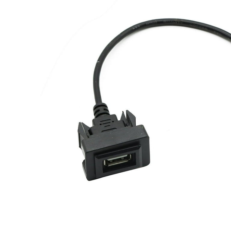 Dashboard Flush Mount USB Male to Female Extension Cable Adapter