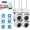 White*4, variant on 1/2/4/8-Pack 1080P HD Security Cameras - Auto Tracking, Human/Pet Detection, 24/7 Color Night Vision, Dual-Band WiFi (2.4/5GHz) - Smart Indoor Security System for Home Monitoring