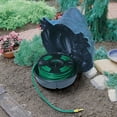 Emsco Group 15631 "DARWOOD" Frog Hose Hider with Hose Reel Holds 100 Foot Garden Hose, Patina