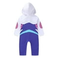 thumbnail image 3 of Marvel Spider-Gwen Ghost Spider Cosplay Hooded Coverall (Girls), Sizes 2T-7, 3 of 7