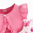 thumbnail image 4 of CAUYDY Toddler Girl Clothes Summer Outfits, Sleeveless Ruffle Hem Tank Top + Shorts 2Pcs Cute Baby Girls Clothing Set 1-5T (Sizes 2-3 Years,D01-Hot Pink), 4 of 4