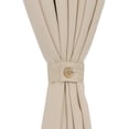 thumbnail image 6 of Sunnydaze Indoor/Outdoor Fabric Curtain Tiebacks with Buttons - Spun Polyester - 13" - Beige - 4pc, 6 of 6