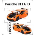 thumbnail image 2 of Modelo de coche fundido a presión Bburago 1:24 Porsche 911 GT3 verde fluorescente, 2 of 7