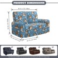 thumbnail image 6 of TSOVTHRID Yorkshire Terrier Paw Print Loveseat Recliner Cover, 6-Piece Reclining Loveseat Covers with Elastic Bottom Blue Sofa Furniture Protector for Pet Dog, 6 of 7