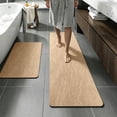thumbnail image 6 of Zynviq Solid Color Bathroom Rugs 15.7" X 23.6" Bath Rugs Polyester Absorbent Washable Khaki Rectangular Small Rug for Bathtub, 6 of 6
