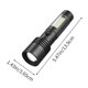 thumbnail image 3 of Mini linterna LED recargable | Linterna de aleación de aluminio de alto lumen: carga rápida USB, 7 modos, resistente al agua, pantalla de batería, zoom, tamaño de bolsillo compacto, luz de, 3 of 6