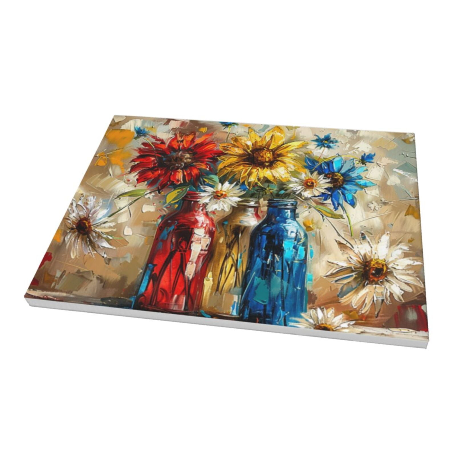 12x16 inch Colorful Vase Canvas Hanging Picture Poster,Garden Yard Decor Accessory,Living Room,Study,Office Wall Art Decor Modern Style Painting,Gifts For Flower Lovers,Campus Garden,Lounge