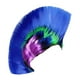 thumbnail image 4 of Peluca mohicana estilo punk rock para mujer y hombre, ideal para bailes de máscaras. Azul, 4 of 9