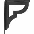 thumbnail image 6 of Ekena Millwork 2"W x 7 1/2"D x 10"H Bradford Wrought Iron Bracket, (Triple center brace), Powder Coated Black, 6 of 7
